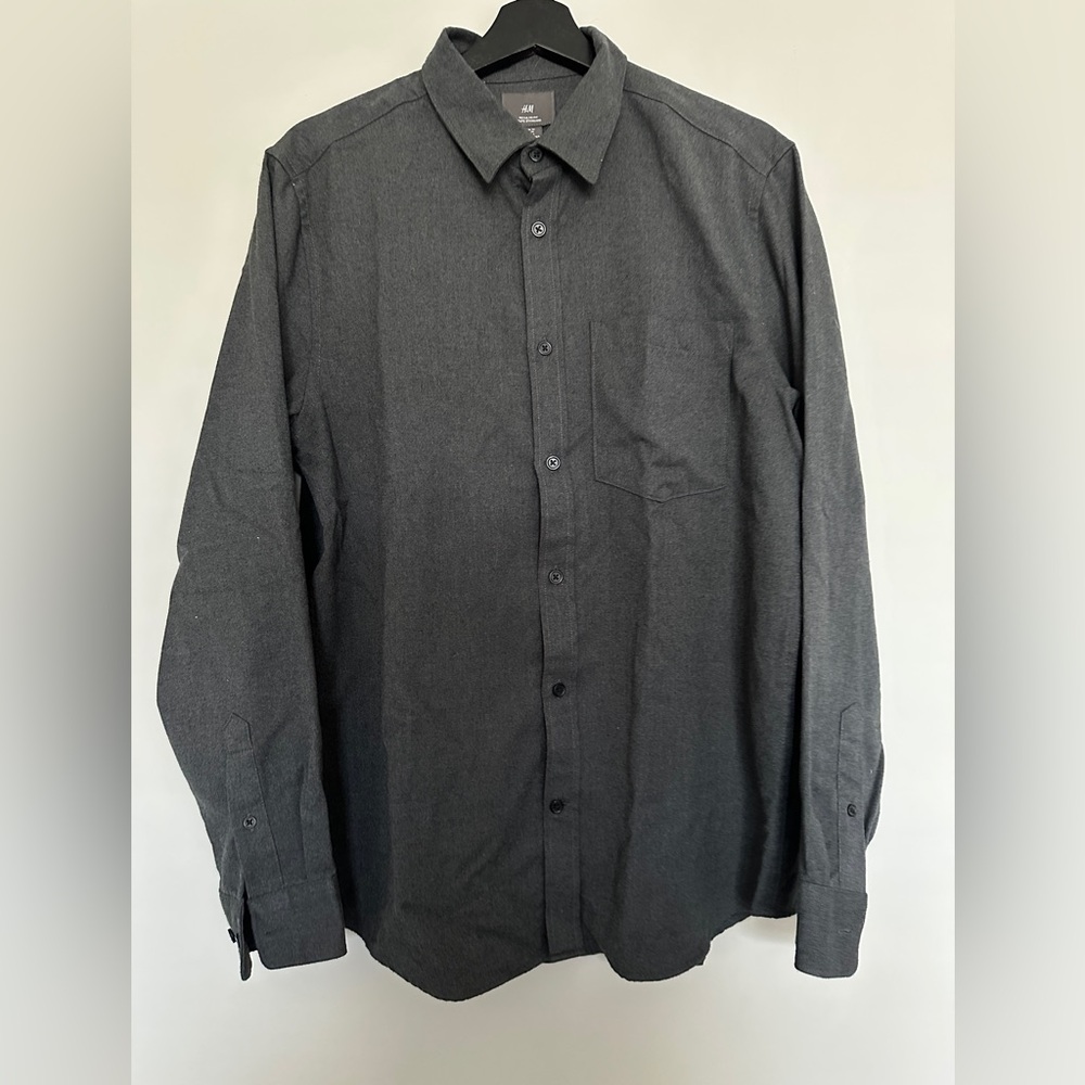 H&M Men's Charcoal Button Down Shirt